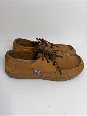 Lems Mariner Boat Shoes Mens 10 Womens 11.5 Sonora Tan Brown Leather Barefoot